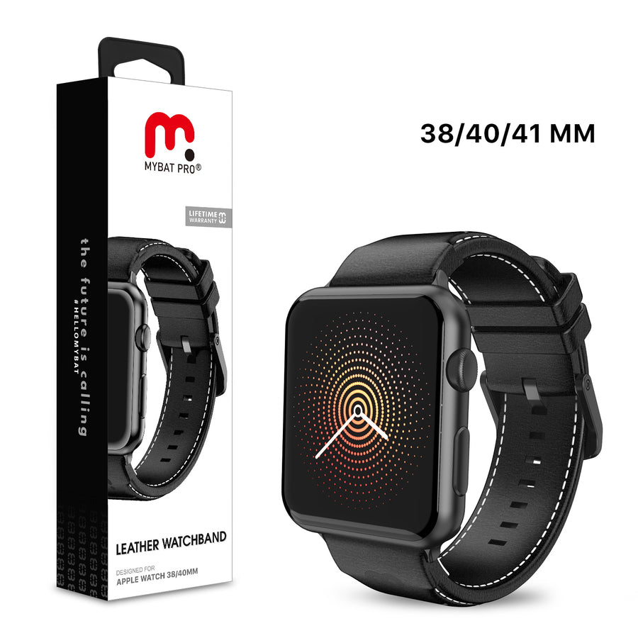MyBat Pro Leather Watchband for Apple Watch 41mm / 40mm - Black