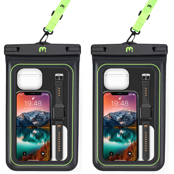 MyBat Pro Universal Floating Waterproof Phone Pouch (XL Size)(2pcs) - Black