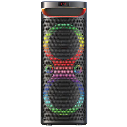borne 10" X 2 Bluetooth Wireless Speaker, 60W, RGB Lights, Fm, Usb, Microsd And Aux - In Inputs - Black - BTSPK145-1.jpg