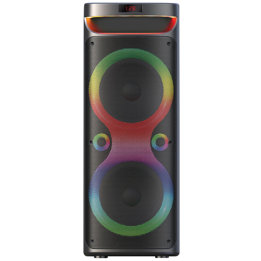 borne 10" X 2 Bluetooth Wireless Speaker, 60W, RGB Lights, Fm, Usb, Microsd And Aux - In Inputs - Black - BTSPK145-1.jpg