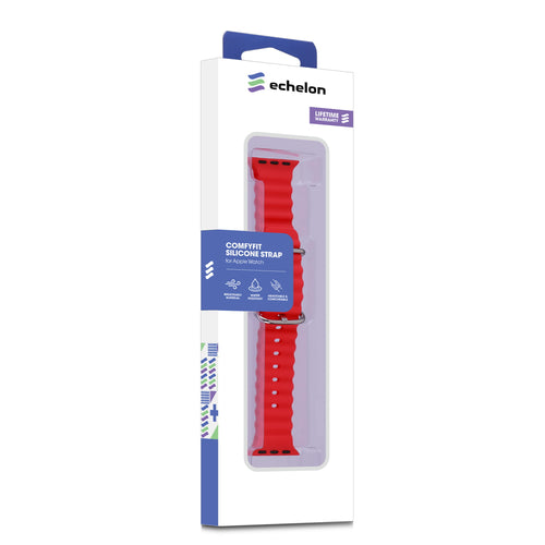 echelon ComfyFit Silicone Strap for Apple Watch Series 9 41mm/Watch Series 10 42mm / Watch SE 3 40mm - Red - EAWHS941BAN283-8.jpg