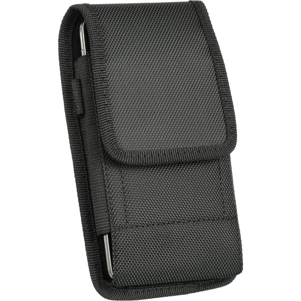 LUXMO Medium Vertical Universal Nylon Pouch - Black (Retail Packaging)