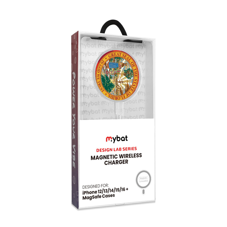 MyBat Design Lab Magnetic Wireless Charger - Silver - Florida State Flag - MCGWIRC18SL-028-8.jpg