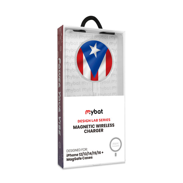 MyBat Design Lab Magnetic Wireless Charger - Silver - Puerto Rican Flag - MCGWIRC18SL-029-8.jpg