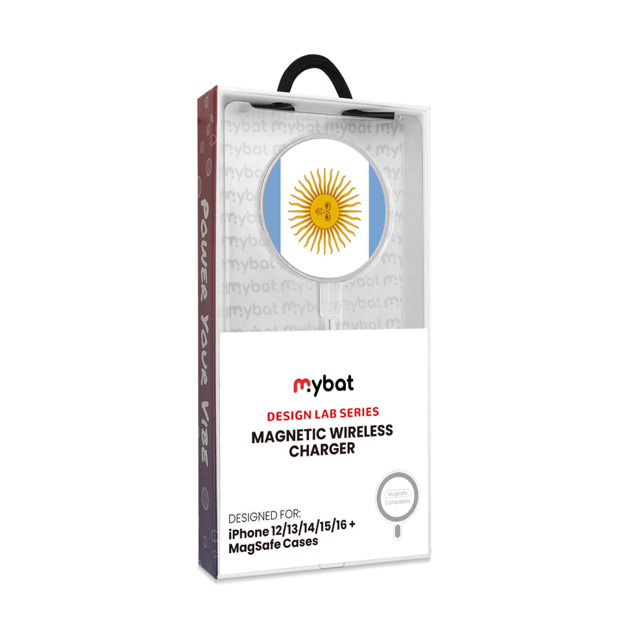 MyBat Design Lab Magnetic Wireless Charger - Silver - Argentinian Flag - MCGWIRC18SL-031-8.jpg