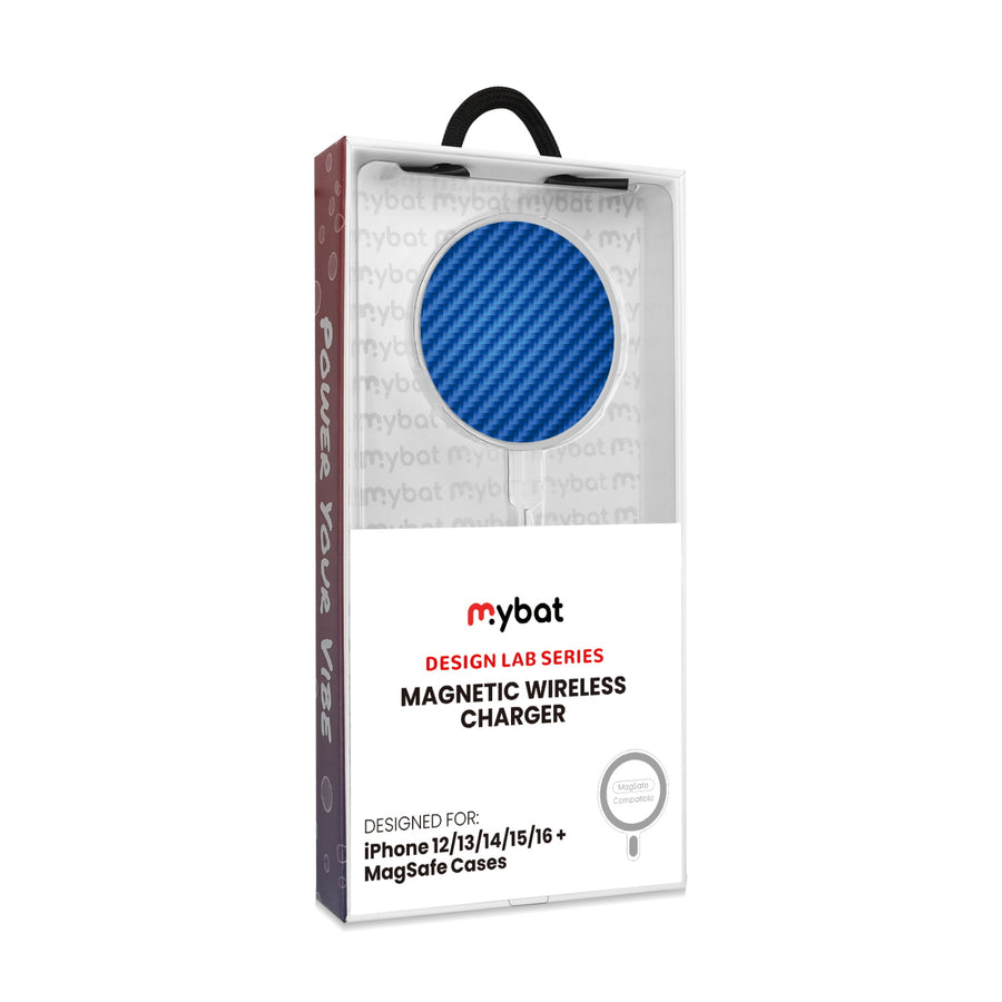 MyBat Design Lab Magnetic Wireless Charger - Silver - Blue Carbon Fiber - MCGWIRC18SL-084-8.jpg