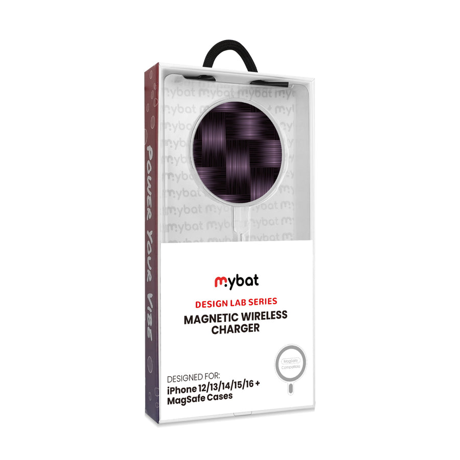 MyBat Design Lab Magnetic Wireless Charger - Silver - Woven Carbon Fiber - MCGWIRC18SL-085-8.jpg