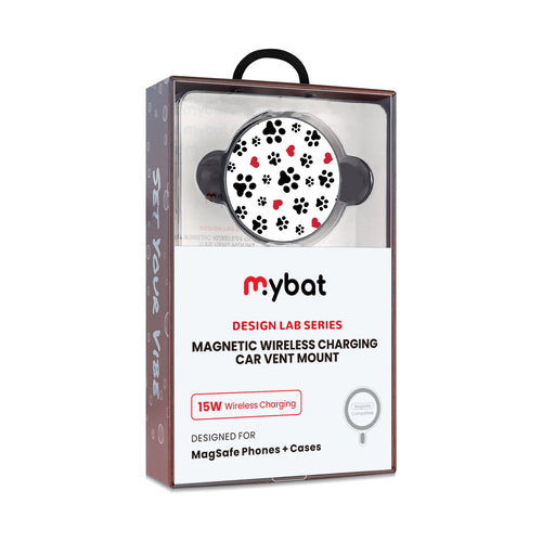 MyBat Design Lab Magnetic Wireless Charging Vent Mount - Black - Paw Prints and Hearts - MCGWIRC21BK-001-10.jpg