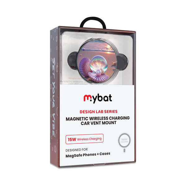 MyBat Design Lab Magnetic Wireless Charging Vent Mount - Black - Seashell Beach - MCGWIRC21BK-374-10.jpg