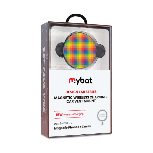 MyBat Design Lab Magnetic Wireless Charging Vent Mount - Black - Pixel Pride - MCGWIRC21BK-501-10.jpg