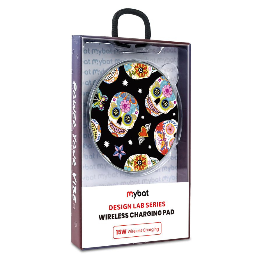 MyBat Design Lab Series Wireless Charging Pad - Silver - Day of the Dead - MCGWIRC22SL-056-9.jpg