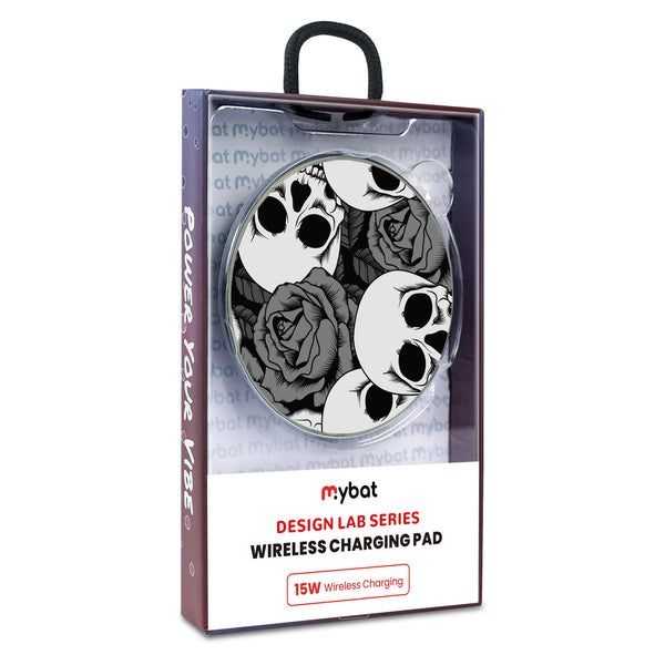 MyBat Design Lab Series Wireless Charging Pad - Silver - Skull Garden - MCGWIRC22SL-081-9.jpg