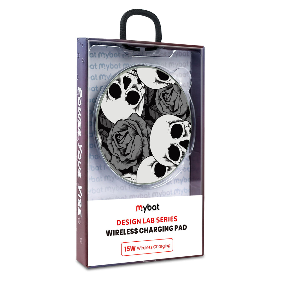 MyBat Design Lab Series Wireless Charging Pad - Silver - Skull Garden - MCGWIRC22SL-081-9.jpg