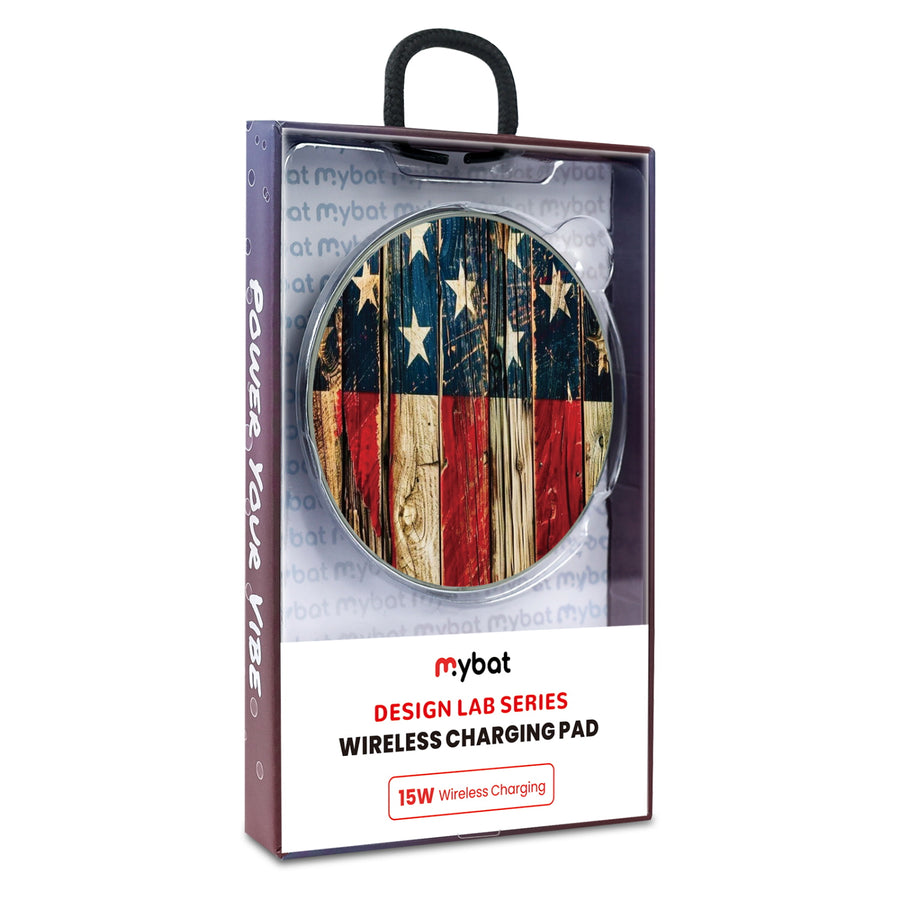 MyBat Design Lab Series Wireless Charging Pad - Silver - US Painted Flag - MCGWIRC22SL-381-9.jpg
