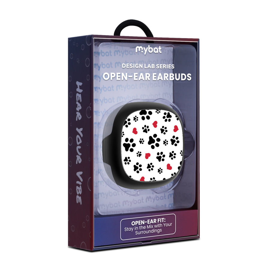 MyBat Design Lab Open-Ear Earbuds - Black - Paw Prints and Hearts - MFHSBTST251-001-10.jpg