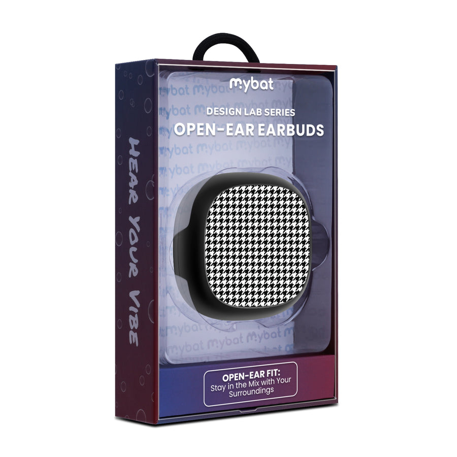 MyBat Design Lab Open-Ear Earbuds - Black - Classic Houndstooth - MFHSBTST251-215-10.jpg