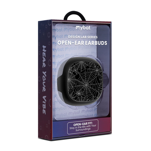 MyBat Design Lab Open-Ear Earbuds - Black - Spider Web - MFHSBTST251-217-10.jpg
