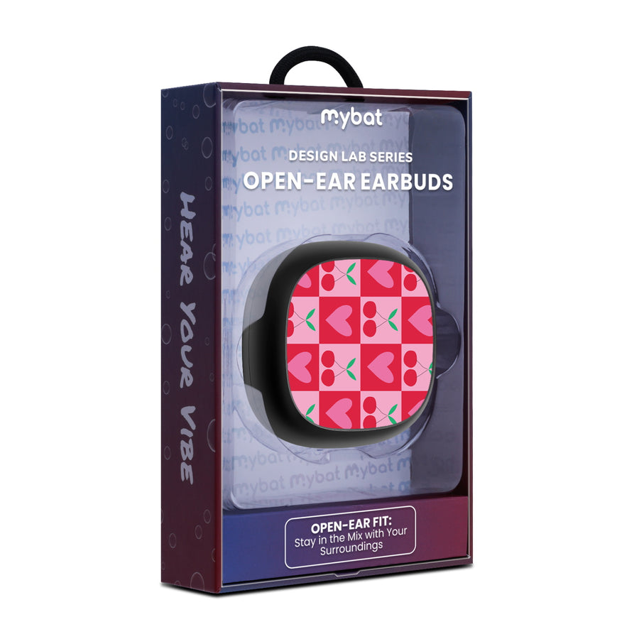 MyBat Design Lab Open-Ear Earbuds - Black - Cherry Hearts - MFHSBTST251-334-10.jpg