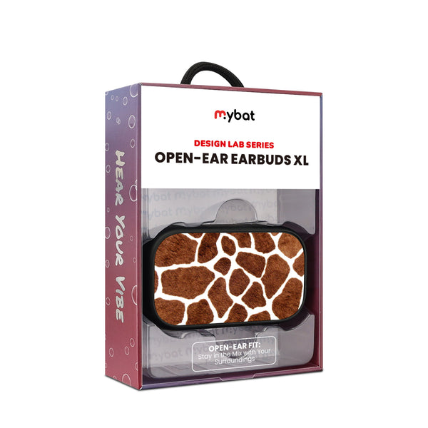 MyBat Design Lab Open-Ear Earbuds XL - Black - Giraffe spots - MFHSBTST271-012-10.jpg