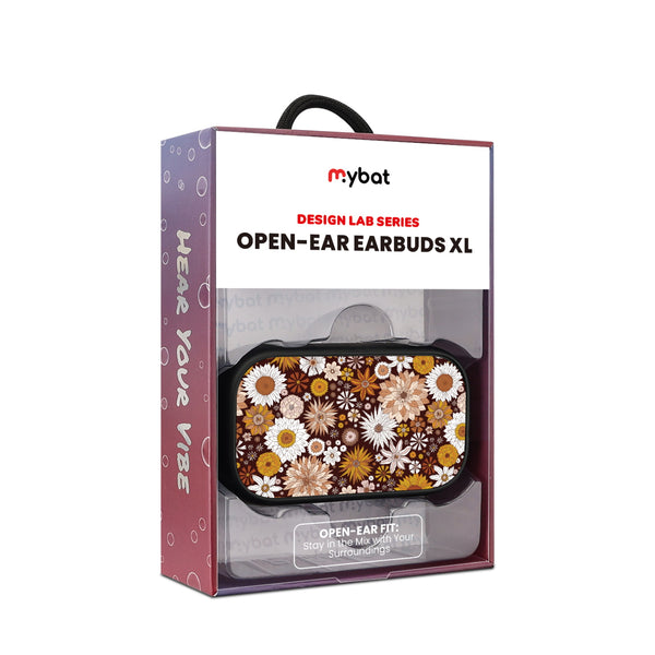 MyBat Design Lab Open-Ear Earbuds XL - Black - Autumn Florals - MFHSBTST271-243-10.jpg