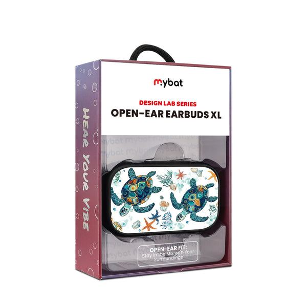 MyBat Design Lab Open-Ear Earbuds XL - Black - Sea Turtles - MFHSBTST271-375-10.jpg