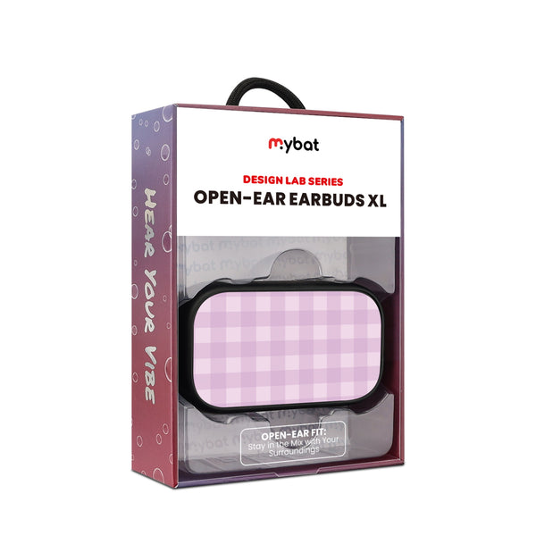 MyBat Design Lab Open-Ear Earbuds XL - Black - Purple Plaid - MFHSBTST271-483-10.jpg