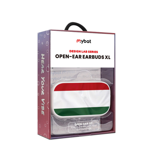 MyBat Design Lab Open-Ear Earbuds XL - White - Hungary Flag - MFHSBTST272-149-10.jpg