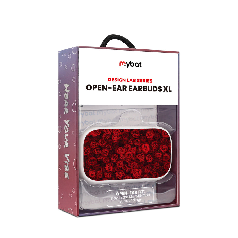 MyBat Design Lab Open-Ear Earbuds XL - White - Red Roses - MFHSBTST272-343-10.jpg