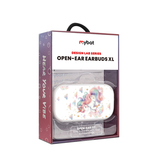 MyBat Design Lab Open-Ear Earbuds XL - White - Rainbow Unicorn - MFHSBTST272-392-10.jpg