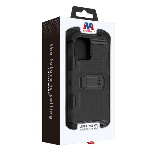 MyBat 3-in-1 Storm Tank Hybrid Protector Case Combo (with Black Holster) for Apple iPhone 12 mini - Black / Black - MIP12CS3NMS001-9.jpg