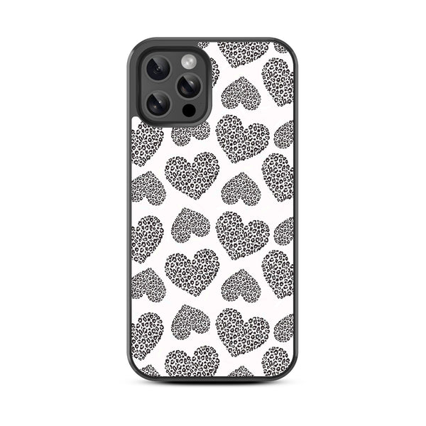 MyBat Design Lab Series Case for Apple iPhone 12 / 12 Pro (6.1) - Leopard Print Hearts - MIP12PCSLESM098-3.jpg
