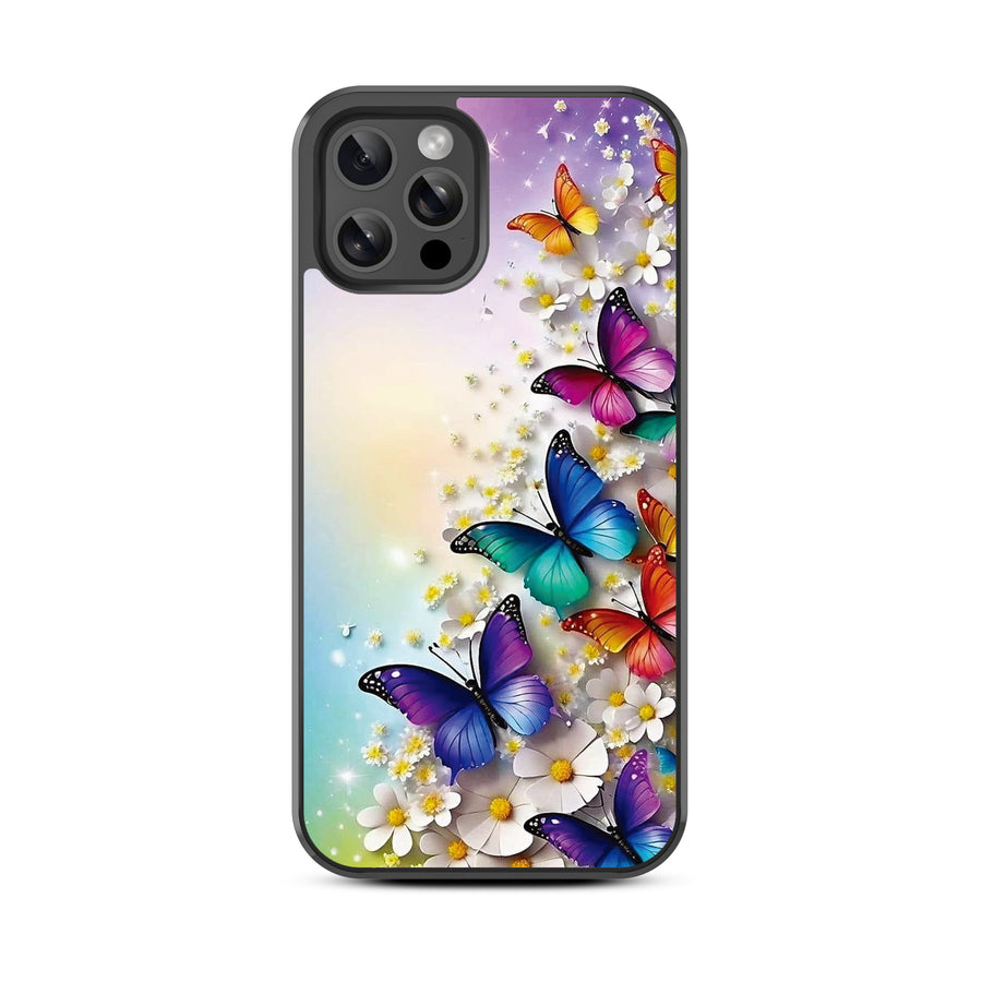 MyBat Design Lab Series Case for Apple iPhone 12 / 12 Pro (6.1) - Rainbow Butterflies - MIP12PCSLESM187-3.jpg