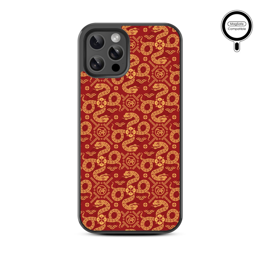 MyBat Design Lab Series MagSafe Case for Apple iPhone 12 / 12 Pro (6.1) - Golden Snake Dance - MIP12PCSLESMSM317-3.jpg