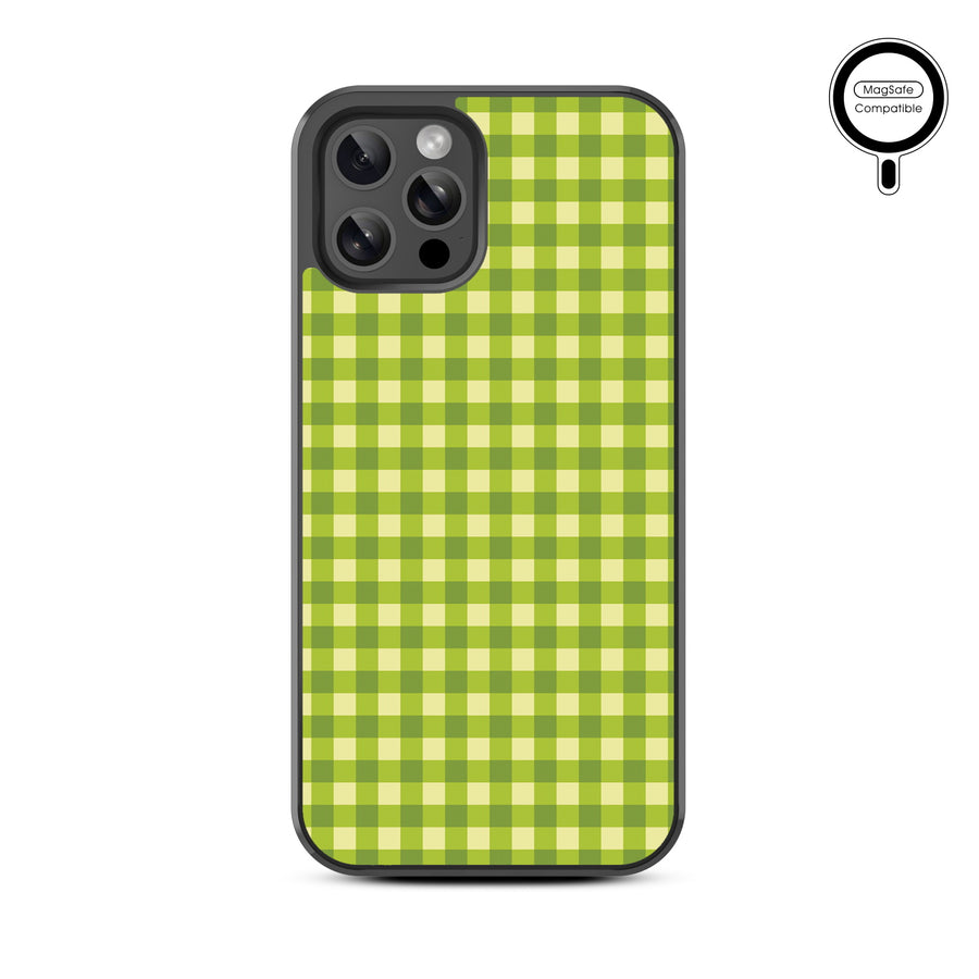 MyBat Design Lab Series MagSafe Case for Apple iPhone 12 / 12 Pro - Green Gingham - MIP12PCSLESMSM476-3.jpg