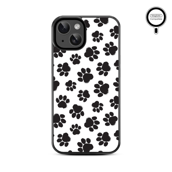 MyBat Design Lab Series MagSafe Case for Apple iPhone 17e / 16e / 14 / 13 - Black Paw Prints - MIP13CSLESMSM002-3.jpg