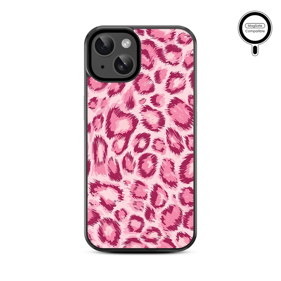 MyBat Design Lab Series MagSafe Case for Apple iPhone 17e / 16e / 14 / 13 - Pink Leopard Print - MIP13CSLESMSM007-3.jpg