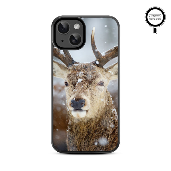 MyBat Design Lab Series MagSafe Case for Apple iPhone 17e / 16e / 14 / 13 - Deer in Winter - MIP13CSLESMSM024-3.jpg
