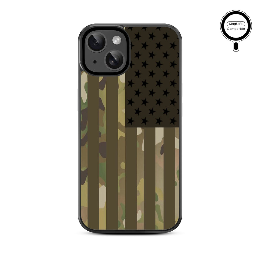 MyBat Design Lab Series MagSafe Case for Apple iPhone 17e / 16e / 14 / 13 - Military Camouflage American Flag - MIP13CSLESMSM054-3.jpg