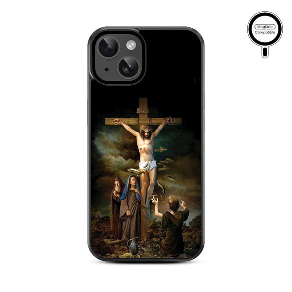 MyBat Design Lab Series MagSafe Case for Apple iPhone 17e / 16e / 14 / 13 - Jesus on the Cross - MIP13CSLESMSM197-3.jpg