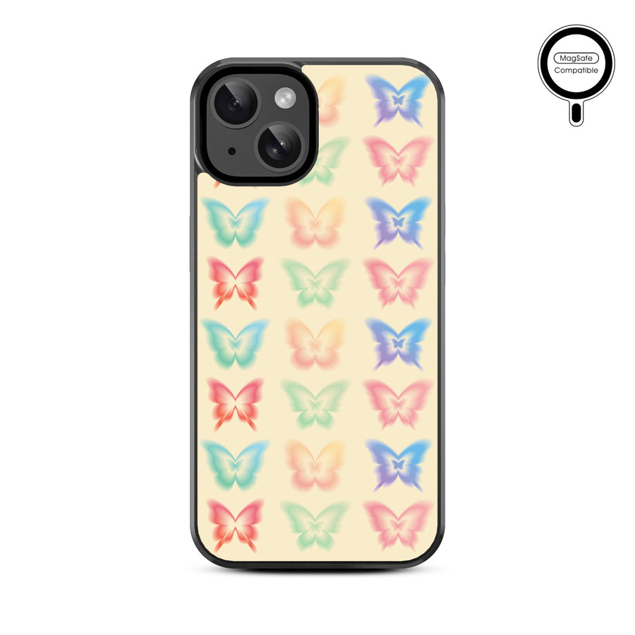 MyBat Design Lab Series MagSafe Case for Apple iPhone 17e / 16e / 14 / 13 - Technicolor Butterflies - MIP13CSLESMSM487-3.jpg