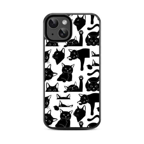 MyBat Design Lab Series Case for Apple iPhone 17e / 16e / 14 / 13 - Black Cats - MIP14CSLESM017-3.jpg