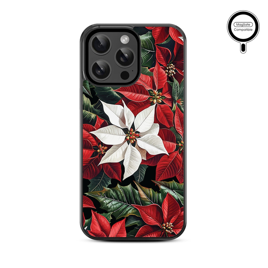 MyBat Design Lab Series MagSafe Case for Apple iPhone 14 Pro Max (6.7) - Christmas Poinsettias - MIP14PMCSLESMSM301-3.jpg