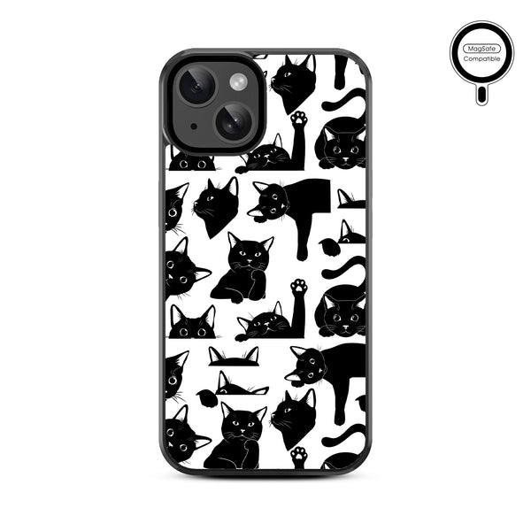 MyBat Design Lab Series MagSafe Case for Apple iPhone 15 (6.1) - Black Cats - MIP15CSLESMSM017-3.jpg