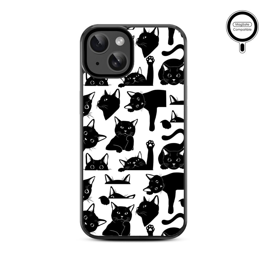 MyBat Design Lab Series MagSafe Case for Apple iPhone 15 (6.1) - Black Cats - MIP15CSLESMSM017-3.jpg