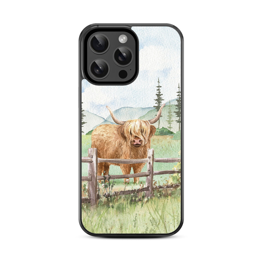 MyBat Design Lab Series Case for Apple iPhone 15 Pro Max - Highland Cow - MIP15PMCSLESM470-3.jpg