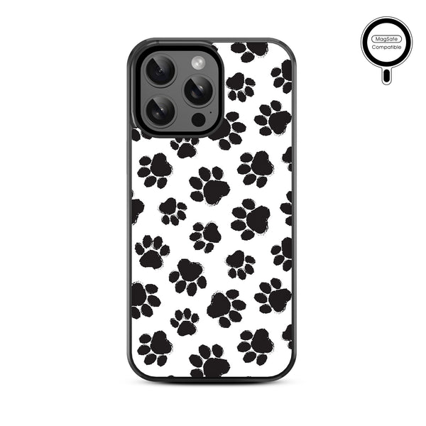 MyBat Design Lab Series MagSafe Case for Apple iPhone 15 Pro Max (6.7) - Black Paw Prints - MIP15PMCSLESMSM002-3.jpg