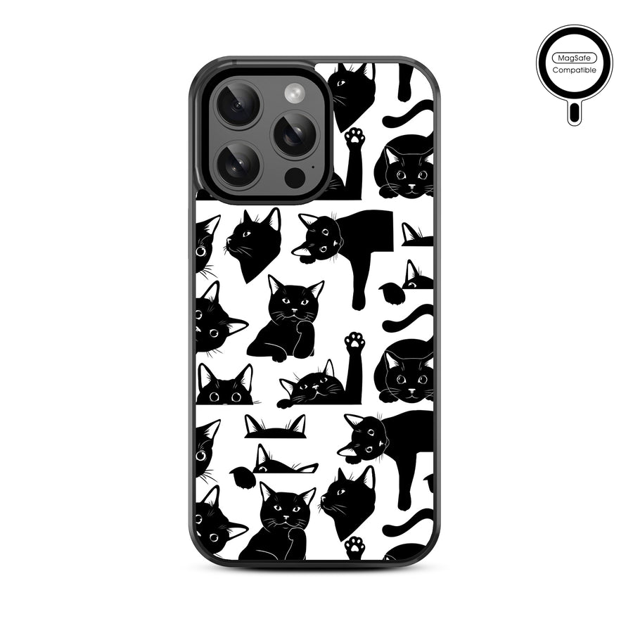 MyBat Design Lab Series MagSafe Case for Apple iPhone 15 Pro Max (6.7) - Black Cats - MIP15PMCSLESMSM017-3.jpg