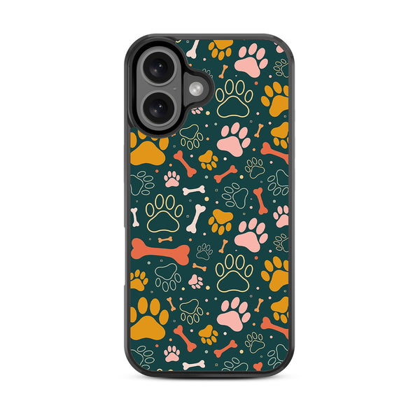 MyBat Design Lab Series Case for Apple iPhone 16 - Paw Prints & Bones - MIP16CSLESM003-3.jpg