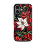 MyBat Design Lab Series Case for Apple iPhone 16 - Christmas Poinsettias - MIP16CSLESM301-3.jpg