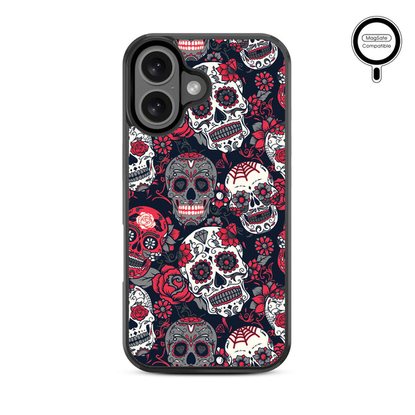 MyBat Design Lab Series MagSafe Case for Apple iPhone 16 - Sugar Rose Skulls - MIP16CSLESMSM418-3.jpg